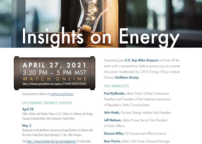 CAES Currents virtual event features US Rep Mike Simpson